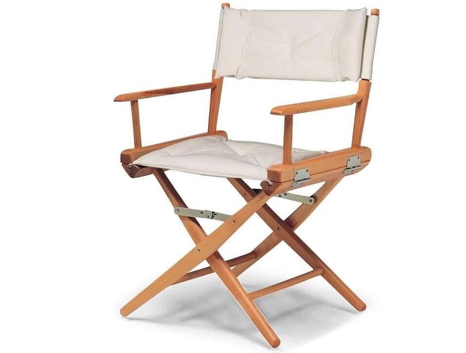 Telescope Casual World Famous Dining Height Director Chair, Natural with Varnish Frame