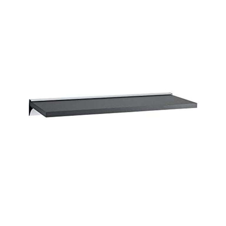 Danya B. Single Black, 24-inch, Floating Wall Mount Shelf with Sleek Aluminum Bracket for Living Rooms, Bedrooms, Office