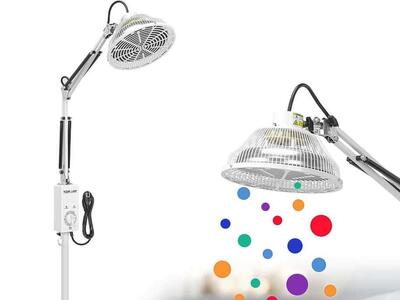 TDP Far Infrared Mineral Heat Lamp, 5-Stage Timer Control, Anti-Burn