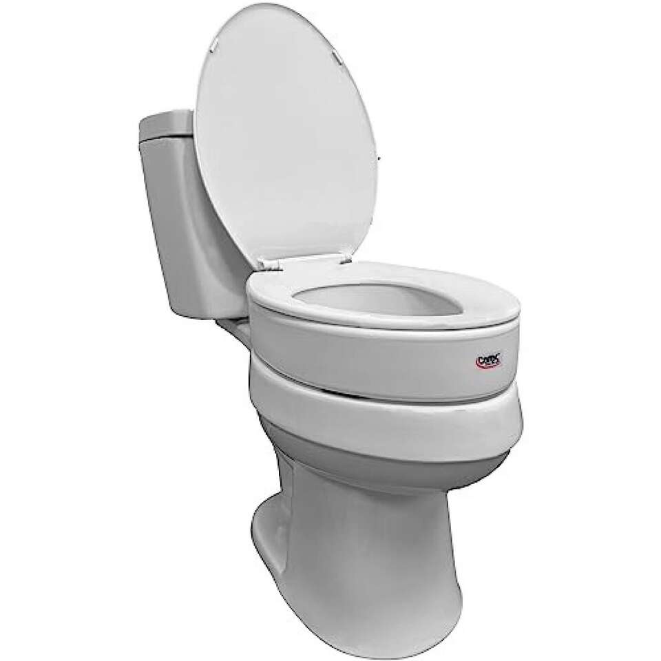 Carex Toilet Seat Riser, Elongated Raised Toilet Seat