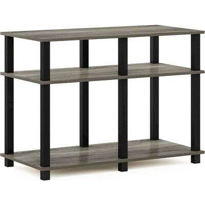 Furinno Romain TV Stand, 40 Inch, Oak/Black