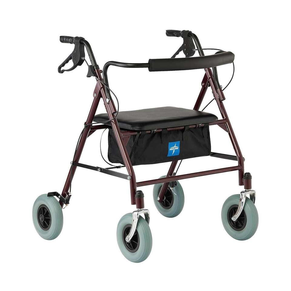 Walker Medline Bariatric Rollator, 500 lbs, 8" Wheels