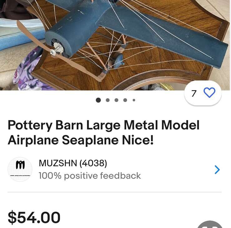 Large Metal Model Airplane/Seaplane