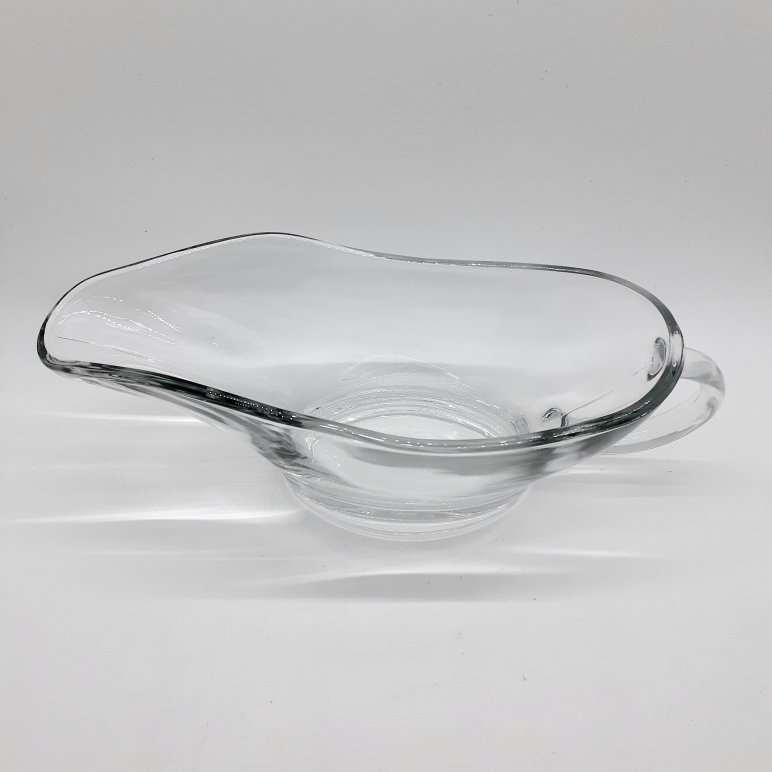 ANCHOR HOCKING CRYSTAL CLEAR GLASS GRAVY BOAT