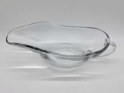 ANCHOR HOCKING CRYSTAL CLEAR GLASS GRAVY BOAT