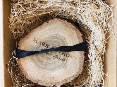 SET OF 4 BRAND NEW REAL WOOD DRINK / BAR COASTERS