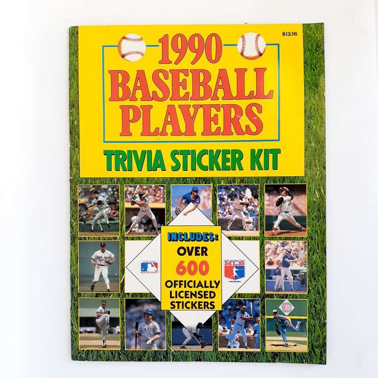 VINTAGE 1990 BASEBALL PLAYERS TRIVIA STICKER KIT