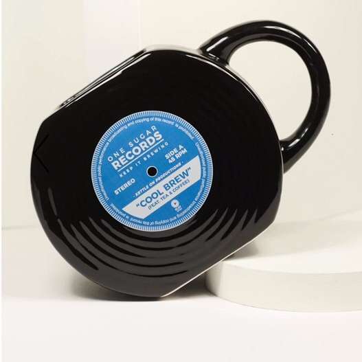 VINYL RECORD CERAMIC MUGS NEW IN BOX