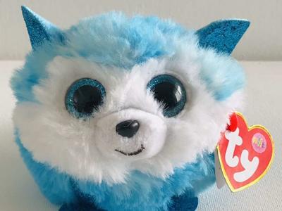 NEW TY PUFFIES BLUE PRINCE THE SIBERIAN HUSKY
