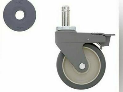 NIB 4 METRO 5PCB 5" SWIVEL BRAKE STEM CASTERS
