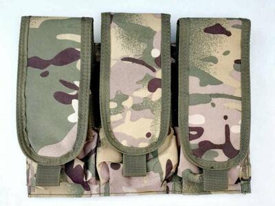 Triple Mag Camouflage Ammunition Pouch Carrier