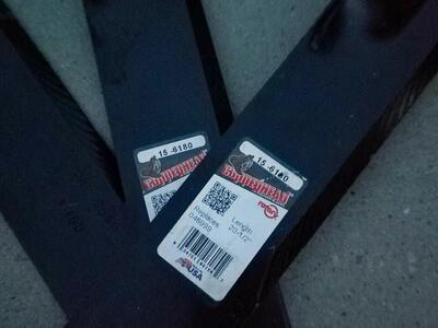 3 New Copperhead Lawnmower Blades 20 1/2" Long