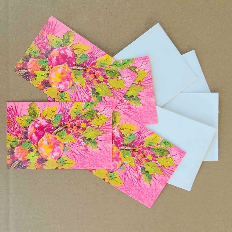 Vintage Christmas Cards 1960's KAYCREST Qty: 4