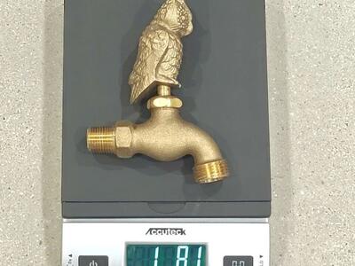 Vintage Brass Owl Hose Bib 1/2" ~NEW