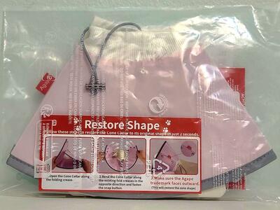 Soft Dog Cone X Small / Small Adjustable Pink Gray