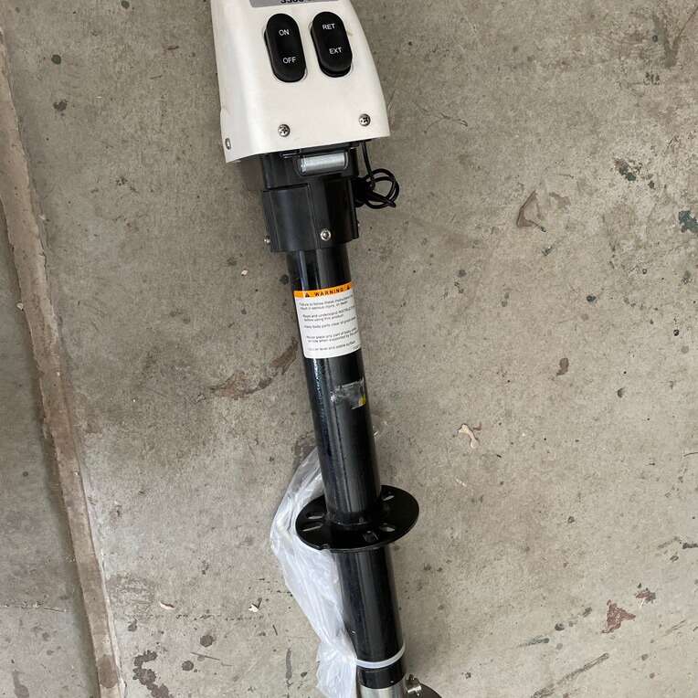 Reese 3,500 lb. Capacity Powered A-Frame 22 Total Travel RV Trailer Jack