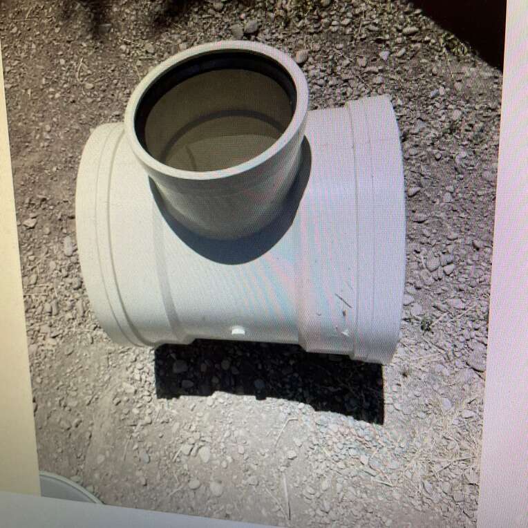 15 x 15 x 8 in. Gasket Reducing SDR 35 PVC Sewer TEE