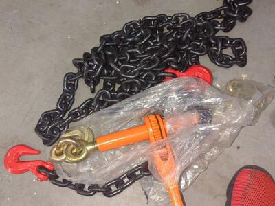 Lashing and 18ft coated chain