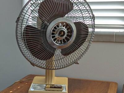 Vintage 12" oscillating 3 speed fan