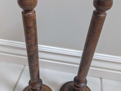 Wood candle holder 15"