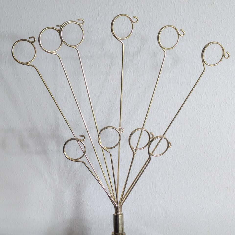 10 loop gold tone metal wire photo holder