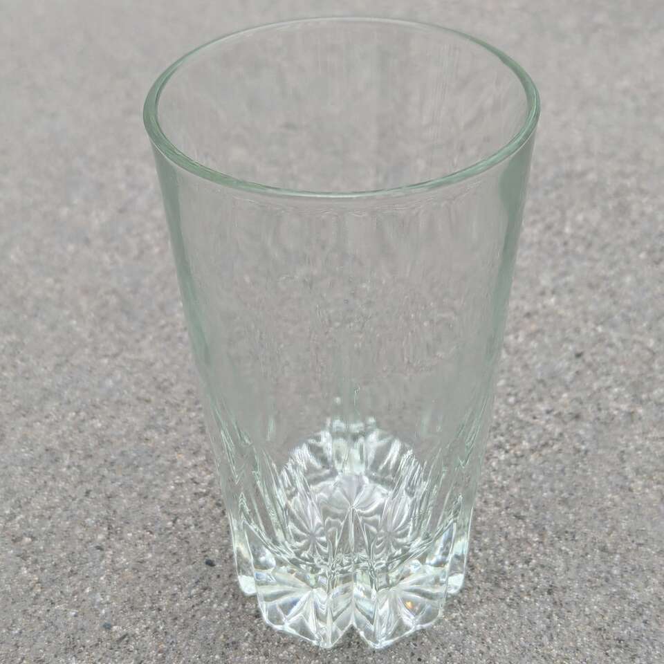 One Diamond Cut Glass Juice Tumbler