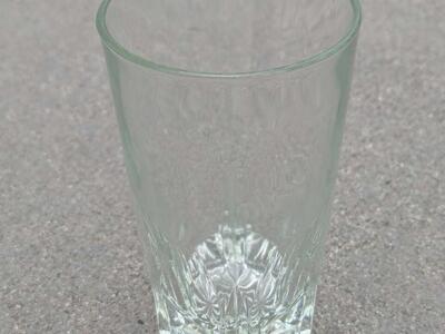 One Diamond Cut Glass Juice Tumbler