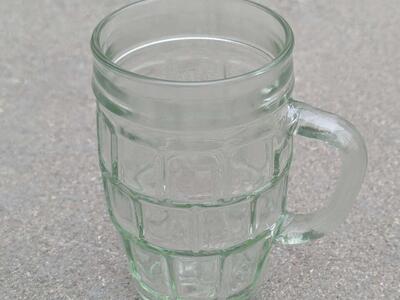 One Green Glass Barrel Mug