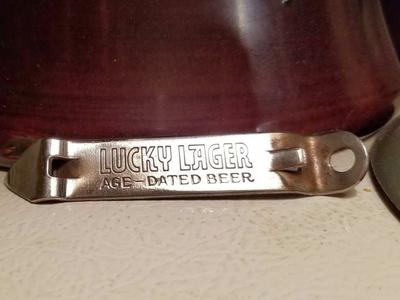 Vintage lucky logger beer. Bottle opener