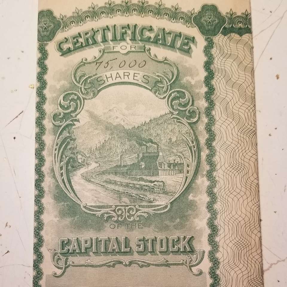 Antique stock certificate