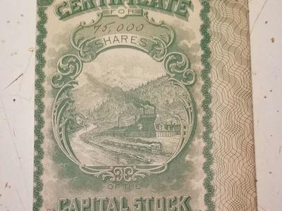 Antique stock certificate