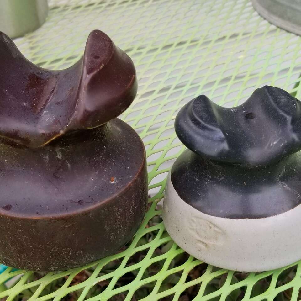 Old telephone pole insulators