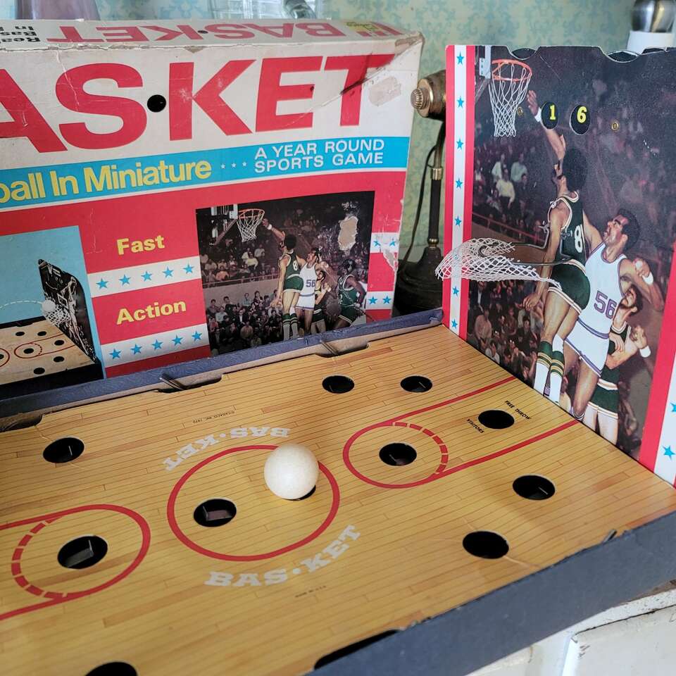 Vintage basketball game 1970