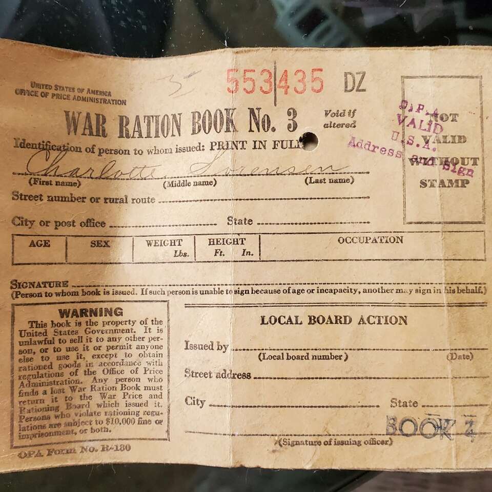 War ration booklet