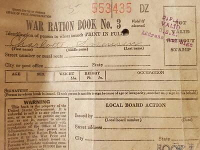 War ration booklet