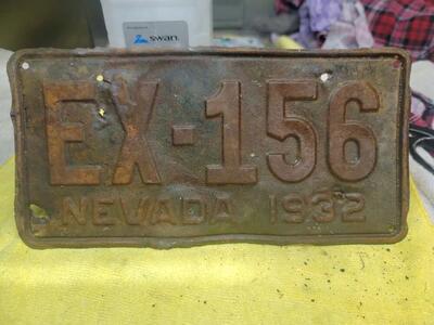 1932 Nevada license plate