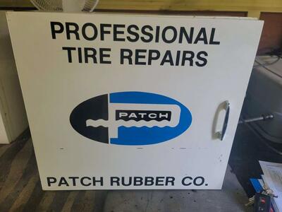 Vintage tire repair cabinet