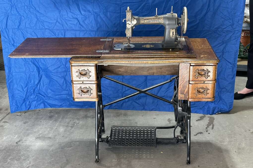 Antique White Treadle Sewing Machine SALE