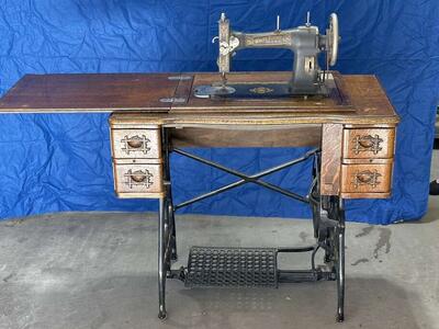 Antique White Treadle Sewing Machine SALE