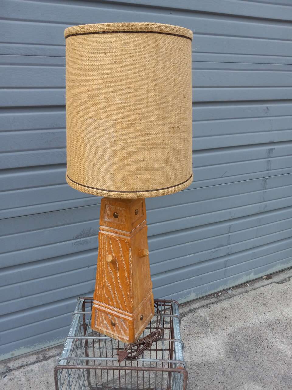 VINTAGE A. BRANDT RANCH OAK TABLE LAMP