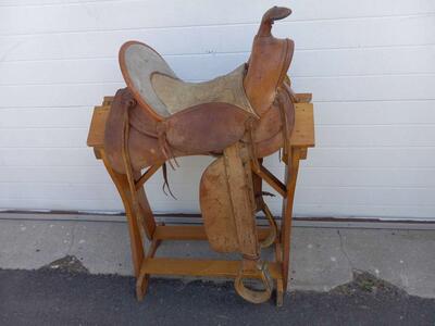 ANTIQUE 1890'S CLARK SADDLE, PORTLAND OREGON