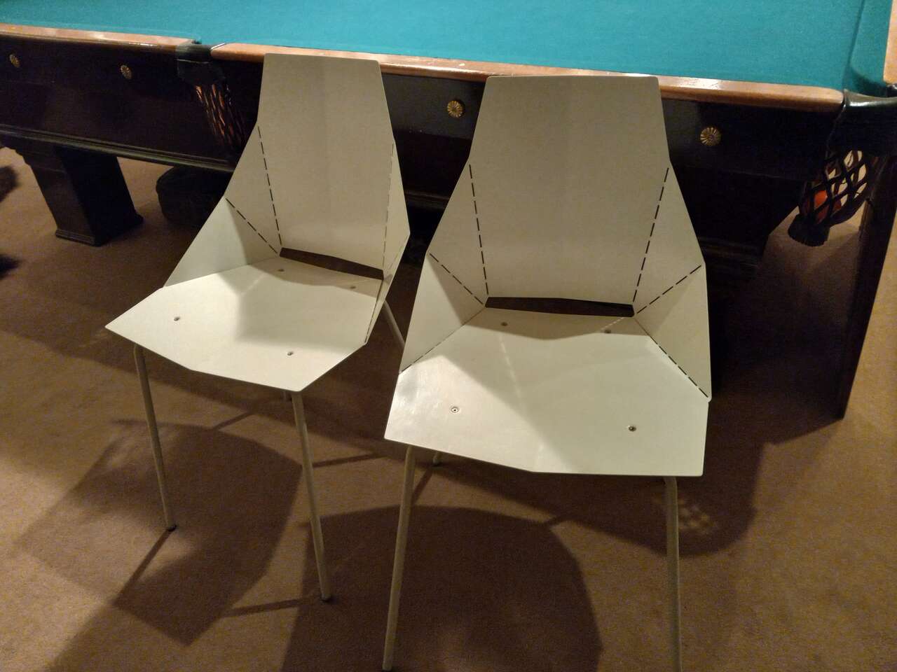 PR. BLU DOT METAL ORIGAMI CHAIRS