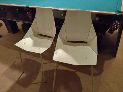 PR. BLU DOT METAL ORIGAMI CHAIRS