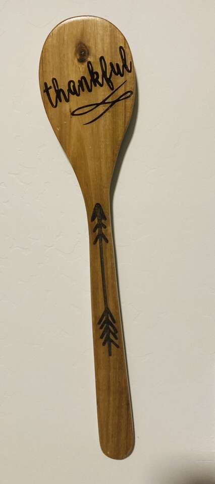 Wooden decorative spoon (Thankful) 20”