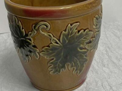 Glazed ceramic autumn vase 5.5”