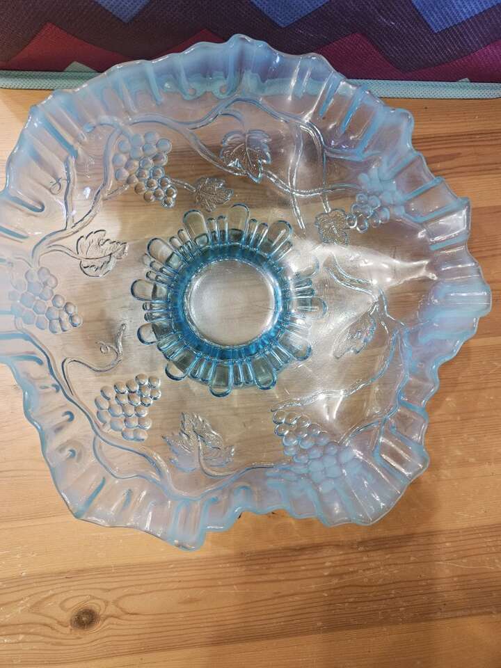 Vintage Northwood Blue candy dish