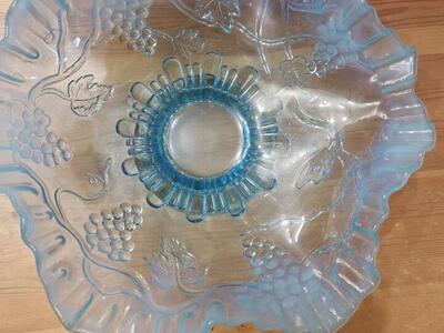 Vintage Northwood Blue candy dish