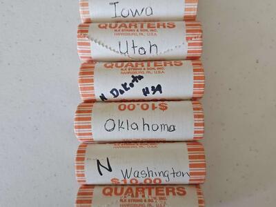 State uncirculated quarters