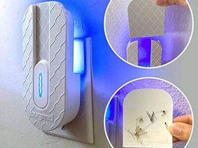 BugMD No Buzz Zone Refillable UV Bug Flying Insect Trap Adhesive Pad Refills - 6 Pack