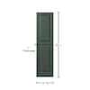 Ply Gem 12 in. x 59 in. Raised Polypropylene Shutters Pair in Green